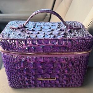 Purple Crocodile-Embossed Women Bag